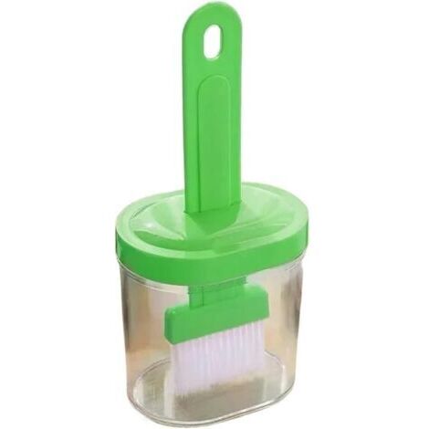 Set di spazzole per bottiglia d'olio - Include una bottiglia d'olio e una spazzola - per cucinare, cuocere al forno e grigliare - Verde