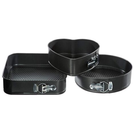 Set di Stampi Smontabili Secret de Gourmet Nero Alluminio 3 Pezzi