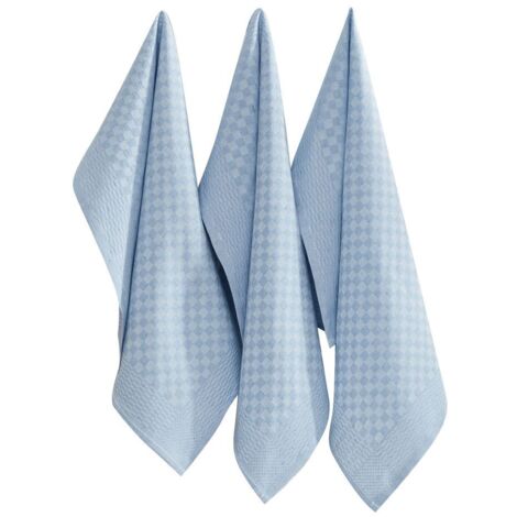 Set di strofinacci da cucina Set 80% Cotone / 20% Poliestere Azzurro chiaro