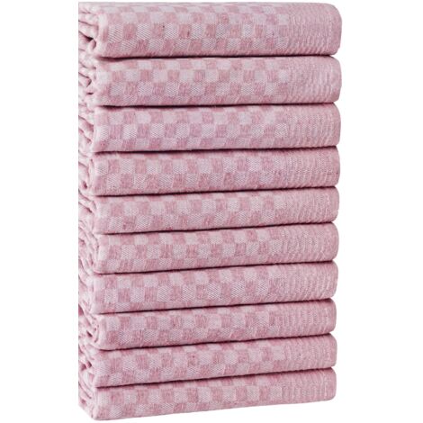 Set di strofinacci da cucina Set 80% Cotone / 20% Poliestere Rosa 210 gr/m²