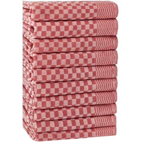Set di strofinacci da cucina Set 80% Cotone / 20% Poliestere Rosso 210 gr/m²