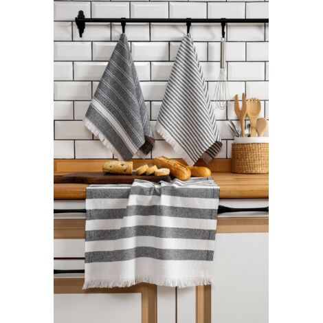 Set di strofinacci da cucina Set Nero