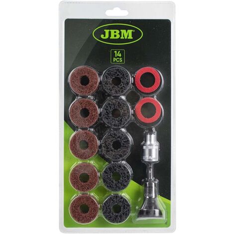 SET DI STRUMENTI PER LA PULIZIA DEI MOZZI PERNI PRIGIONIERI 14 PEZZI JBM