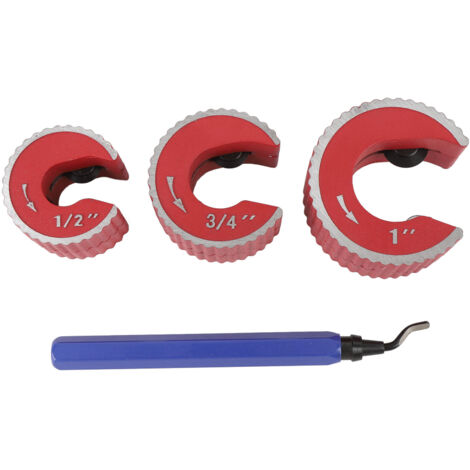 Set di tagliatubi in rame con frese da 1/2", 3/4" e 1" per il raffreddamento dei tubi dei freni delle automobili.