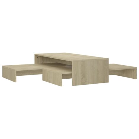 Set di tavolini da caffè impilabili Sonoma in legno ingegnerizzato marrone 020044671