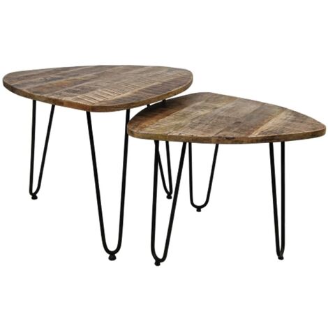 Set di Tavolini da Salotto 2 pz Dexter HSM Collection - Marrone