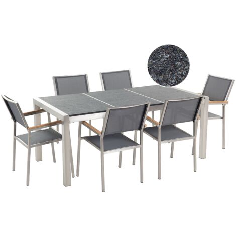 Set 6 Cuscini per Sedia Sfoderabili 100/% Poliestere Bianco e Blu 42x42x5 cm Mio