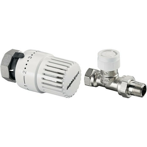 Set di termostati ad angolo 5x Testa termostatica Uni SH 5x Valvola termostatica UT DG DN 15