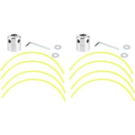 set di testine universali in alluminio per decespugliatore con doppia bobina di filo in nylon, accessori per decespugliatore