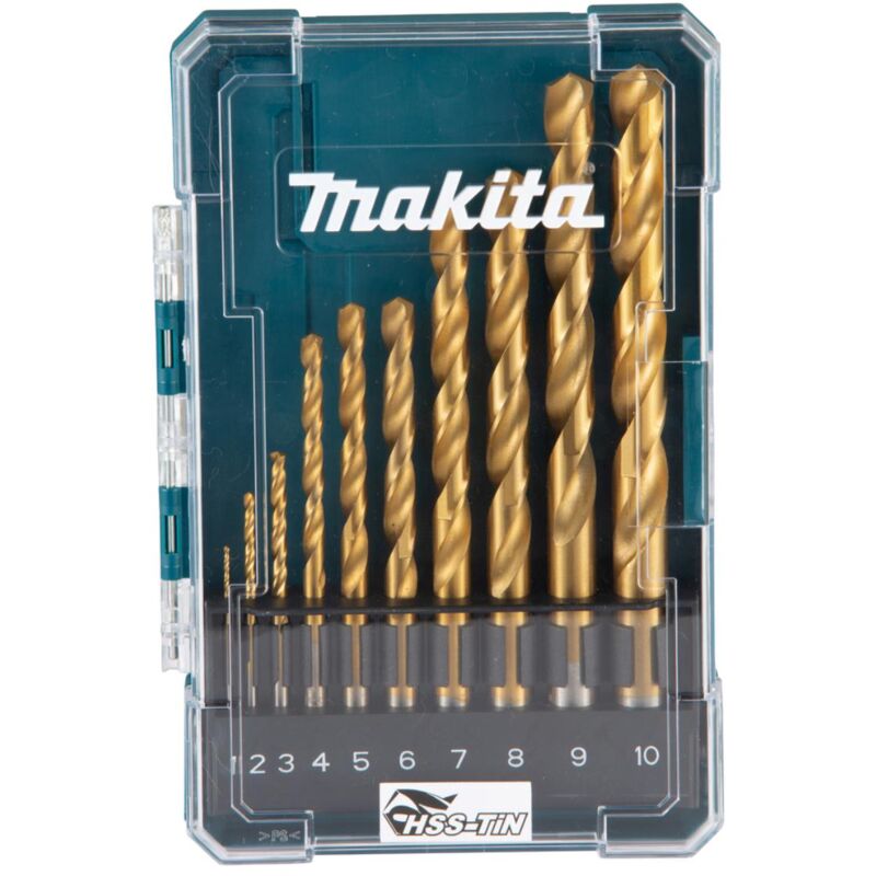 Set di punte Makita per metallo - 10 pezzi.