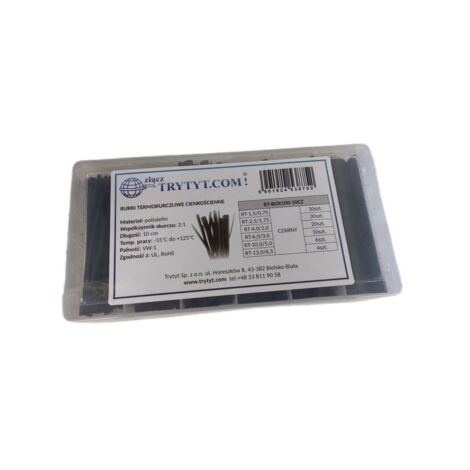 Set di tubi termorestringenti, neri (100 pezzi) RT-BOX100-10CZ Trytyt