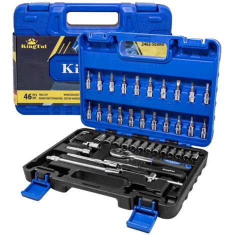 Set di utensili 1/4 bussole punte 46 pezzi valigetta
