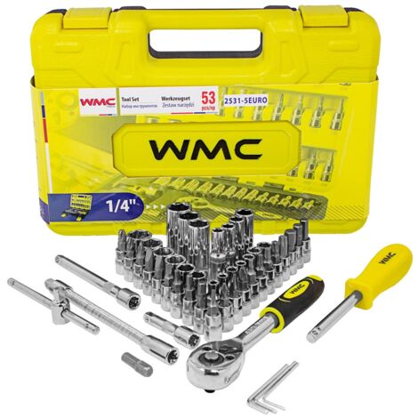 Set di utensili 1/4 bussole punte 53 pezzi valigetta