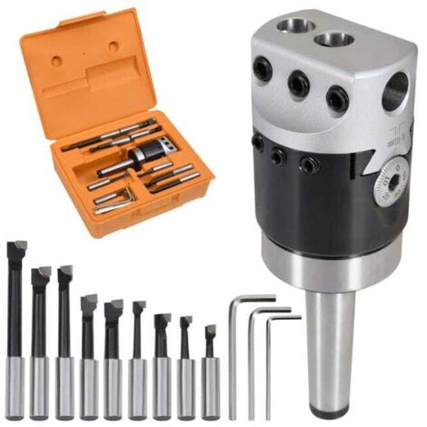 Set di utensili per alesatura 15 pezzi 50 mm MT2 F1 12 teste per alesatura