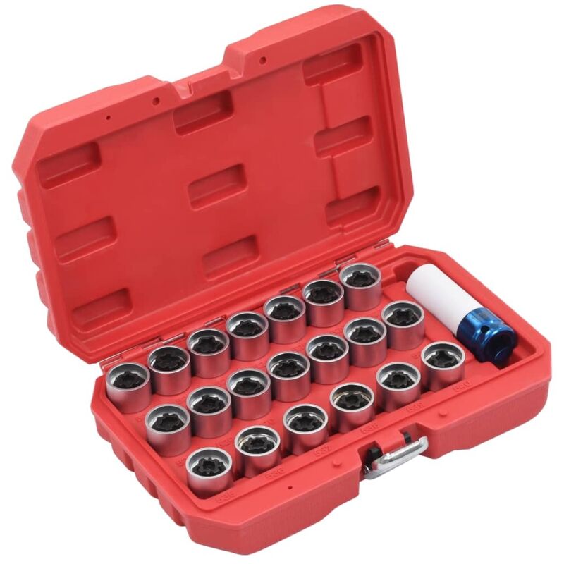 Set di Utensili per Bloccaggio Ruota 21 pz per vag...