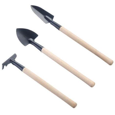 Set di utensili per dissodare il terreno per giardinaggio domestico di piante grasse, piantagione in vaso, giardinaggio floreale, pala, pala per fiori, rastrello, set da tre pezzi.
