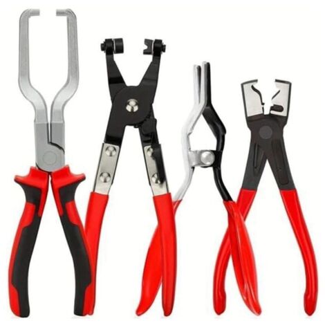 Set di utensili per fascette: pinze per cavi (4 pezzi), pinze per scollegamento elettrico, estrattore di relè