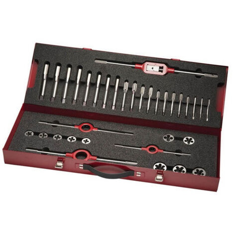 Set di utensili per filettare HS-14M M6-M20 34 pezzi Cassetta metallica HSS DORMER