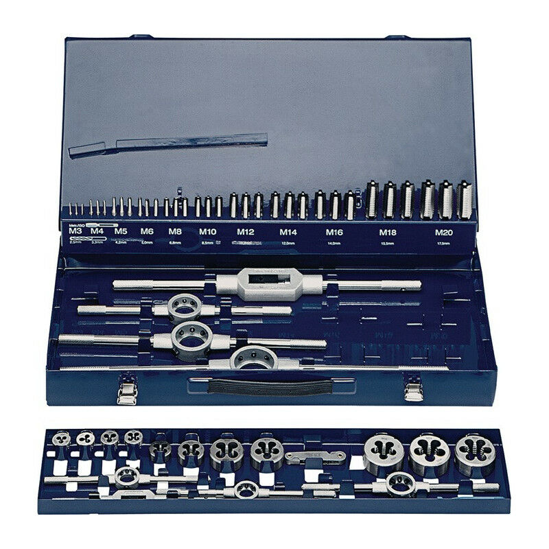 Image of Set di utensili per filettare M3-M20 54 pezzi Cassetta metallica HSS PROMAT
