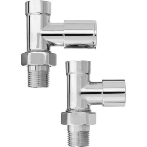 Set di valvole per radiatori dritte 1/2" cromate