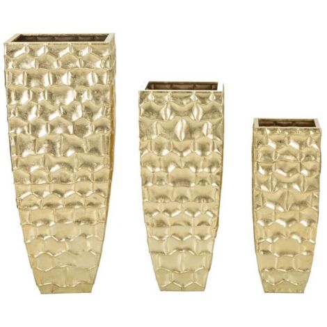 Set di Vasi Decorativi Tris cm 38X38X94-30,5X30,5X76-23X23X63 - GLODY TRIS