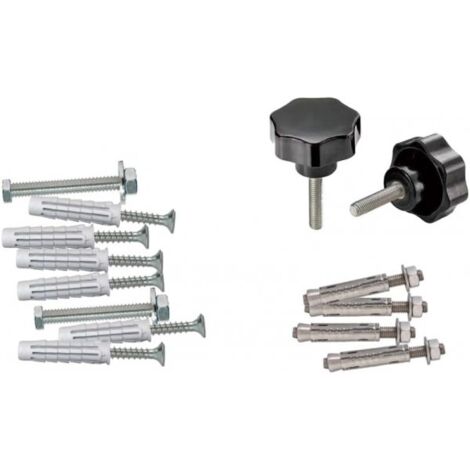 Set di viti e fischer per supporti bracci tenda da sole Golisa