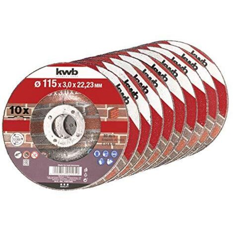 SET DISCHI DA SBAVO PER PIETRA IN LATTA DIAM.115x3.0 MM 10 PZ