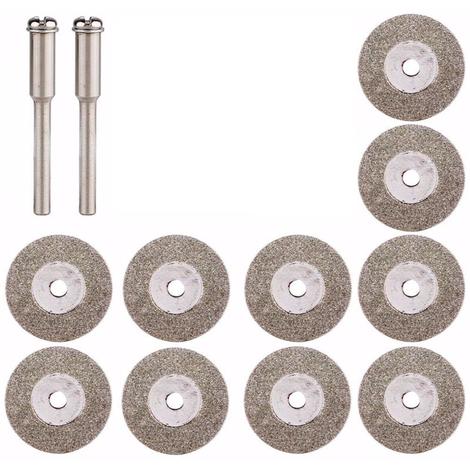 OX SET DISCHI DIAMANTATI PER DREMEL 10PZ + 2 GAMBI DIAMETRO 40MM