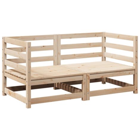 Set Divani da Giardino 2 pz in Legno Massello di Pino vidaXL