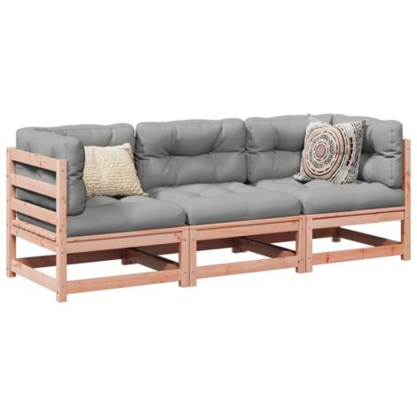 Set Divani da Giardino 3 pz in Legno Massello Abete Douglas vidaXL
