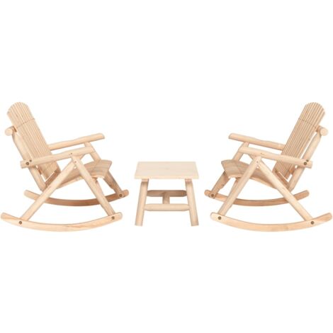 Set Divani da Giardino 3 pz in Legno Massello di Abete vidaXL