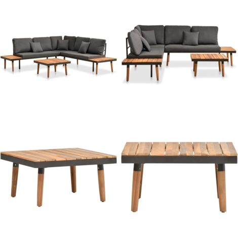 Set Divani da Giardino 4 pz con Cuscini in Massello di Acacia - Divano da giardino - Set di divani