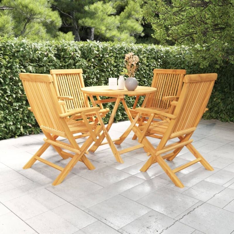 Furniture Limited - Set da Pranzo da Giardino 5 pz in Legno - Bruin