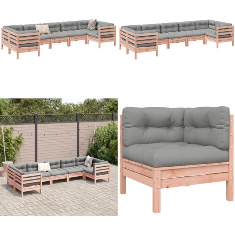 Set Divani Giardino 7 pz Cuscini Legno Massello Abete Douglas - Cuscini per divano - Sedute da esterno