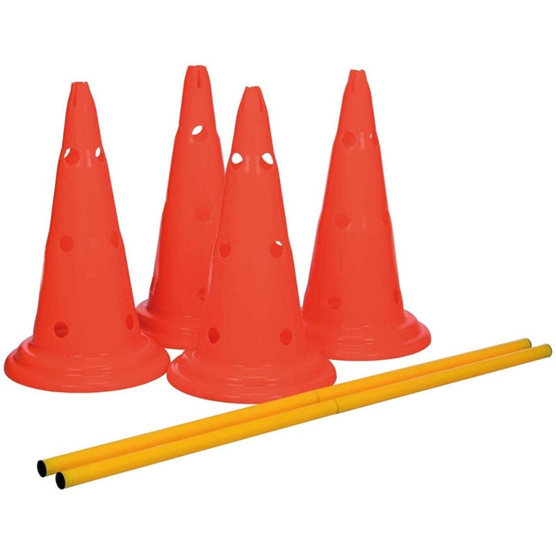 Trixie - Set d'obstacles pour chien - 4 cône - agility