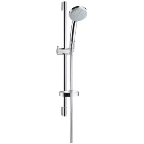 Set doccia 100 con asta doccia 65 cm e portasapone in ottone cromato - Hansgrohe Croma