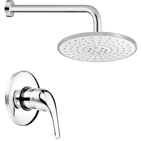 Set doccia a incasso in ottone cromato con braccio e soffione in ABS  Fast