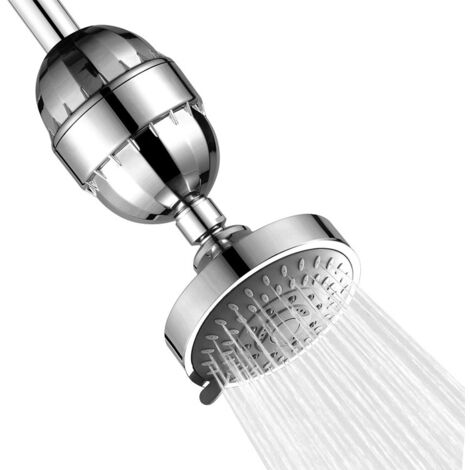 Set doccia, booster da 4 pollici, cinque funzioni, ugello sopraelevato, filtro, purificatore d'acqua, set filtro acqua