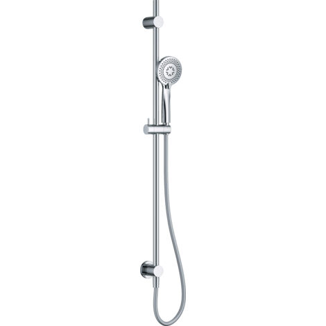 Set doccia con barra di scorrimento e connettore a scomparsa finitura cromo - Stapol