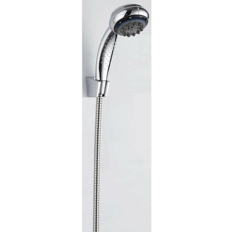 set doccia cromato con 8 funzioni e flessibile di 150 cm