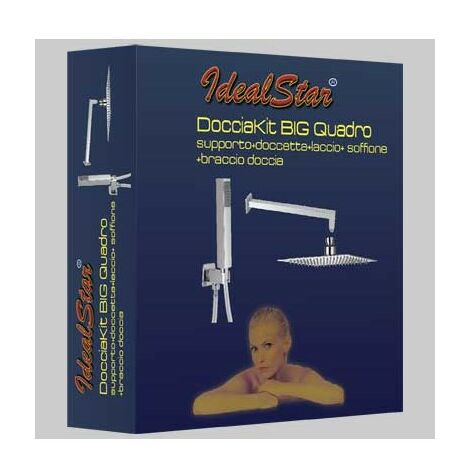 SET DOCCIA CROMO QUADRATO 200 x 200