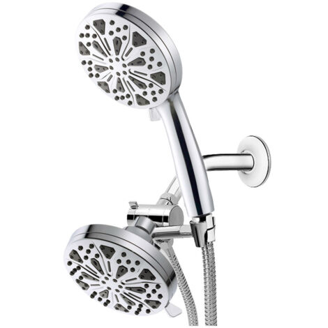 Set doccia doppio per bagno, doccia portatile multifunzionale, soffione doccia a 8 funzioni