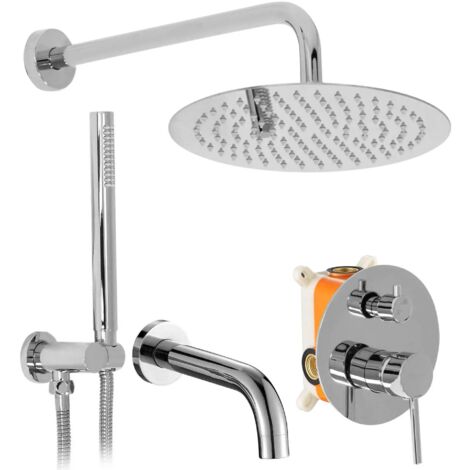 SET DOCCIA E VASCA CON BOCCA LUNGO CROMATO SKU REA-P6612