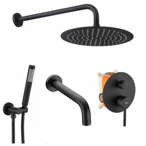 SET DOCCIA E VASCA CON BOCCA LUNGO, NERO SKU REA-P4112