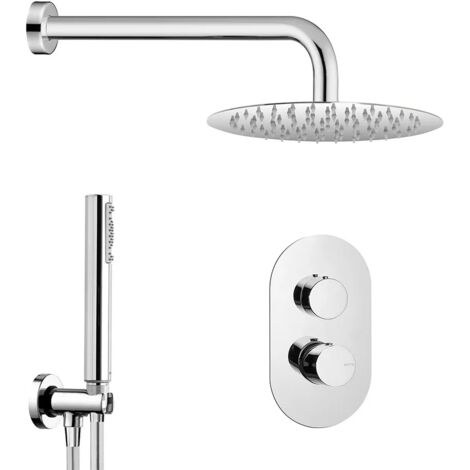 Set doccia incasso completo con soffione 20 inox e kit doccia  Gemma