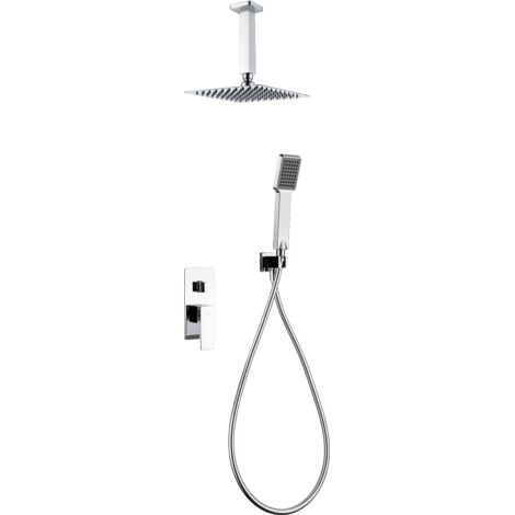 Set doccia incasso con monocomando  Modello CATANIA  Colore grigio  Finitura cromata [IMEX®]