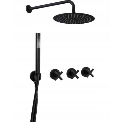SET DOCCIA INCASSO EXIT NERO SKU REA-P8000