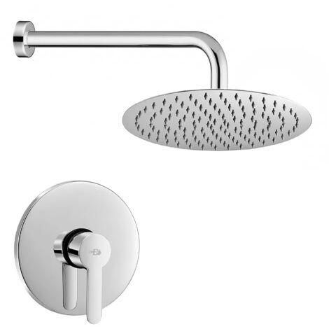 Set doccia incasso tondo Iole completo di soffione 20 cm cromato