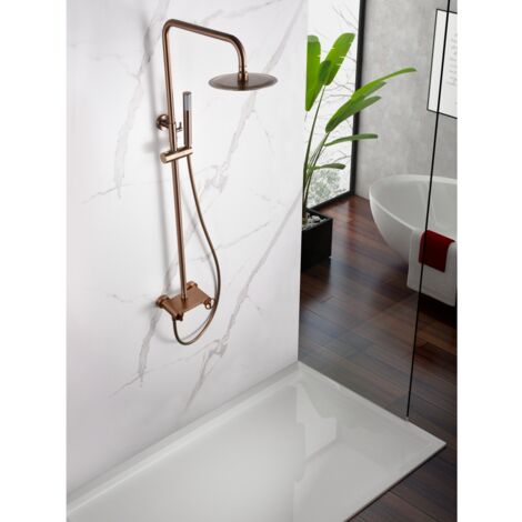 Set doccia monocomando  Modello OLIMPO  Colore Oro rosa  Finitura in oro rosa spazzolato [ IMEX® ]