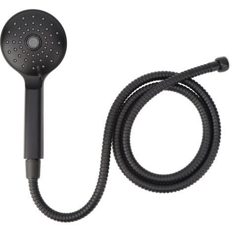 Set doccia portatile multifunzionale, kit flessibile per soffione doccia ad alta pressione nero opaco
